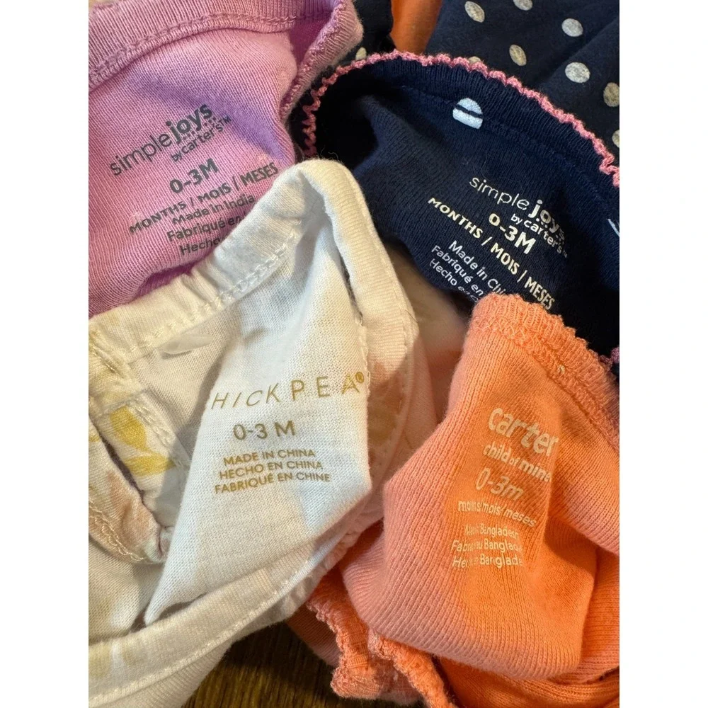 Carters Baby Girl Clothes Lot 0/3 Months Bundle Summer Rompers Outfits Polka Dot
